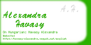 alexandra havasy business card